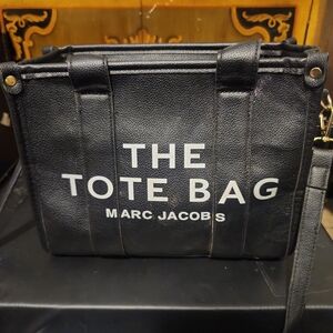 Marc Jacobs Black Leather Tote Bag